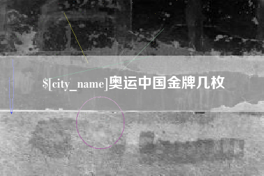 甘孜奥运中国金牌几枚