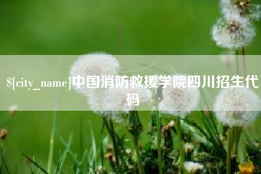 甘孜中国消防救援学院四川招生代码