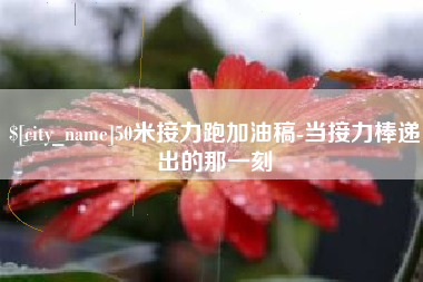 甘孜50米接力跑加油稿-当接力棒递出的那一刻