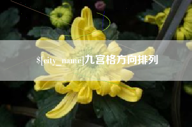 甘孜九宫格方向排列