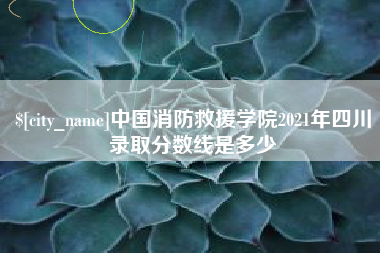 甘孜中国消防救援学院2021年四川录取分数线是多少
