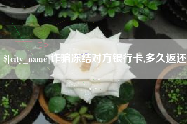 甘孜诈骗冻结对方银行卡,多久返还