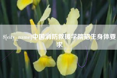 甘孜中国消防救援学院招生身体要求