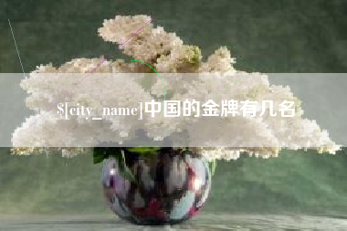 甘孜中国的金牌有几名