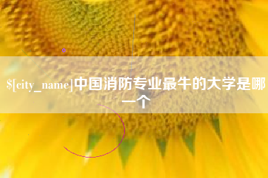 甘孜中国消防专业最牛的大学是哪一个