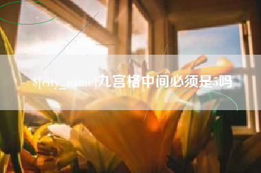 甘孜九宫格中间必须是5吗