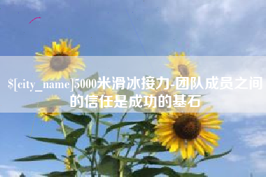 甘孜5000米滑冰接力-团队成员之间的信任是成功的基石