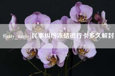 甘孜民事纠纷冻结银行卡多久解封