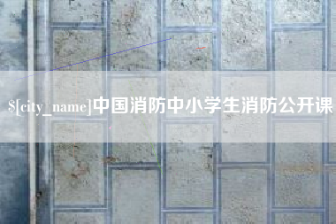 甘孜中国消防中小学生消防公开课