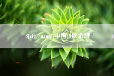 甘孜中国19块金牌