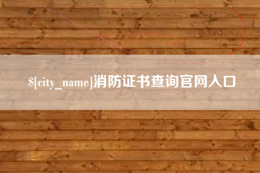甘孜消防证书查询官网入口