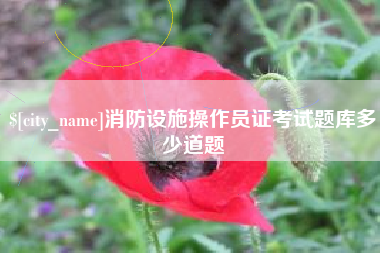 甘孜消防设施操作员证考试题库多少道题