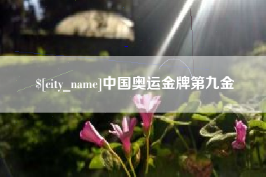 甘孜中国奥运金牌第九金