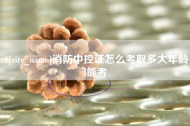 甘孜消防中控证怎么考取多大年龄能考